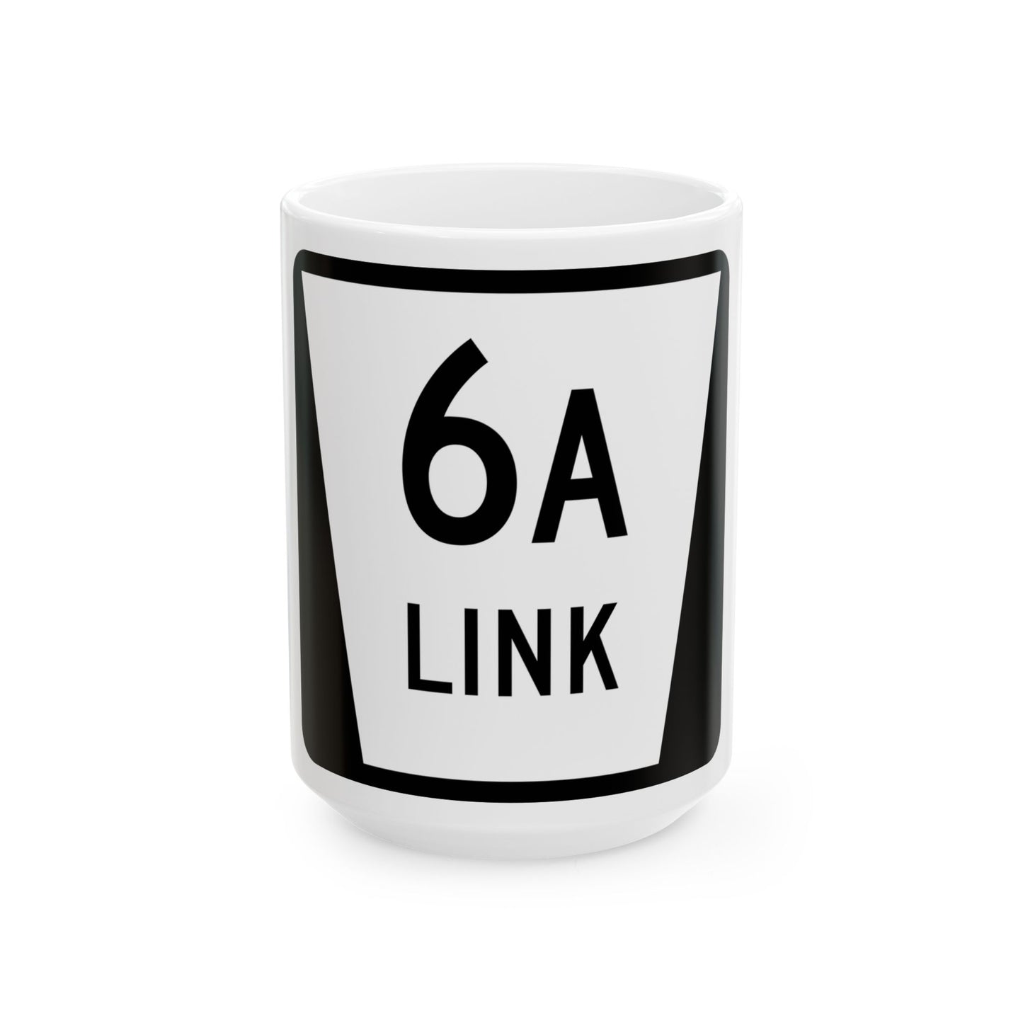 N LINK 6A (Nebraska) (Road Sign) White Coffee Mug