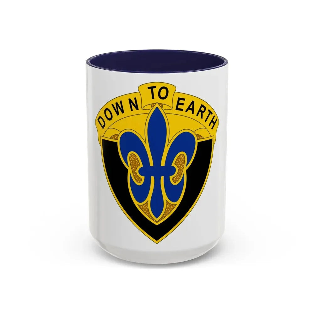 389 Engineer Battalion (U.S. Army) Accent Coffee Mug 15oz Navy - Go Mug Yourself