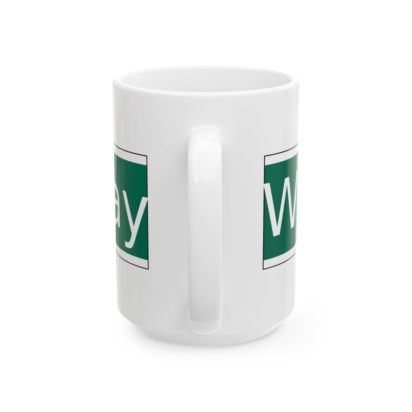 NYCDOT West Broadway Sign (New York) (Road Sign) White Coffee Mug