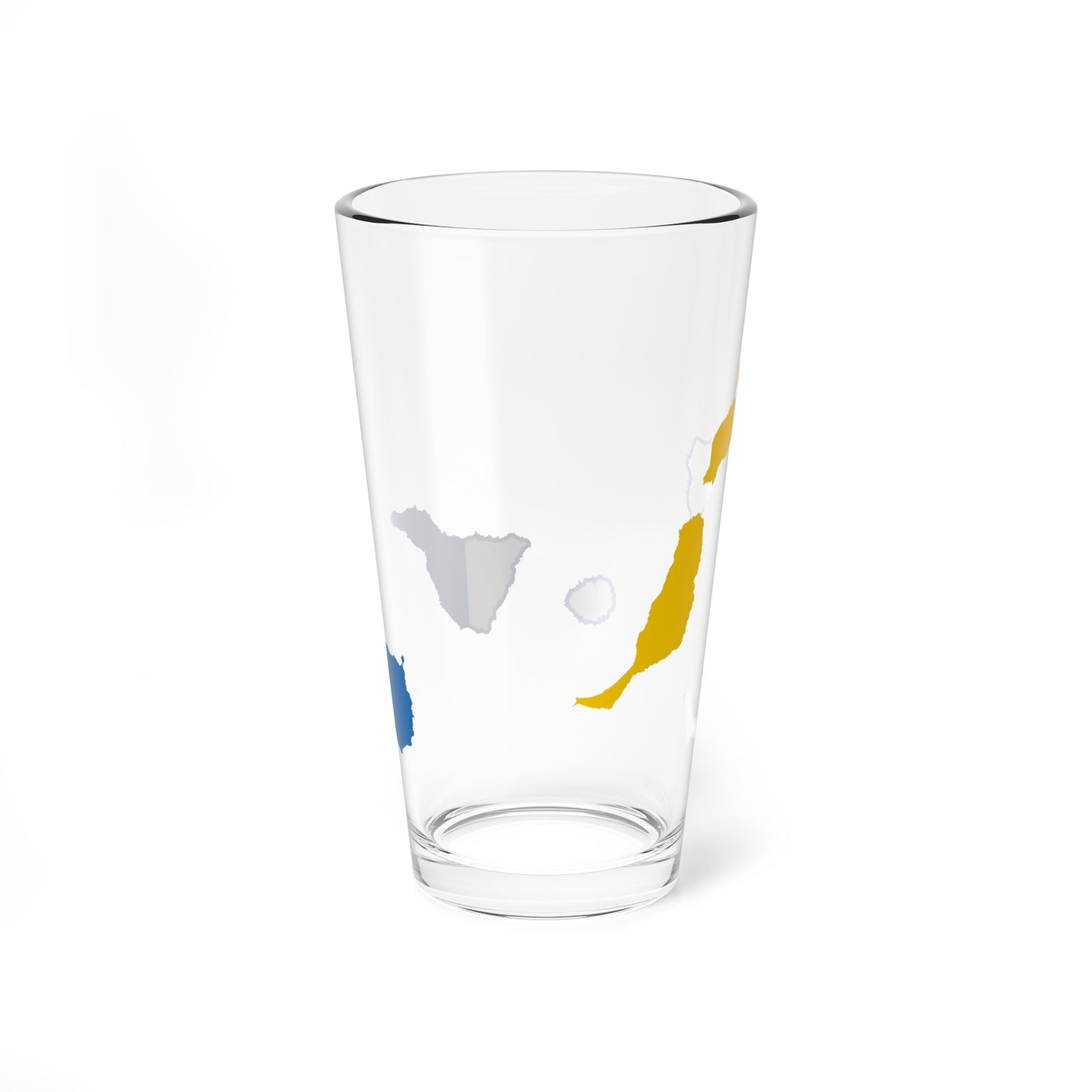 Flag map of Canary Islands (Spain) Pint Glass 16oz