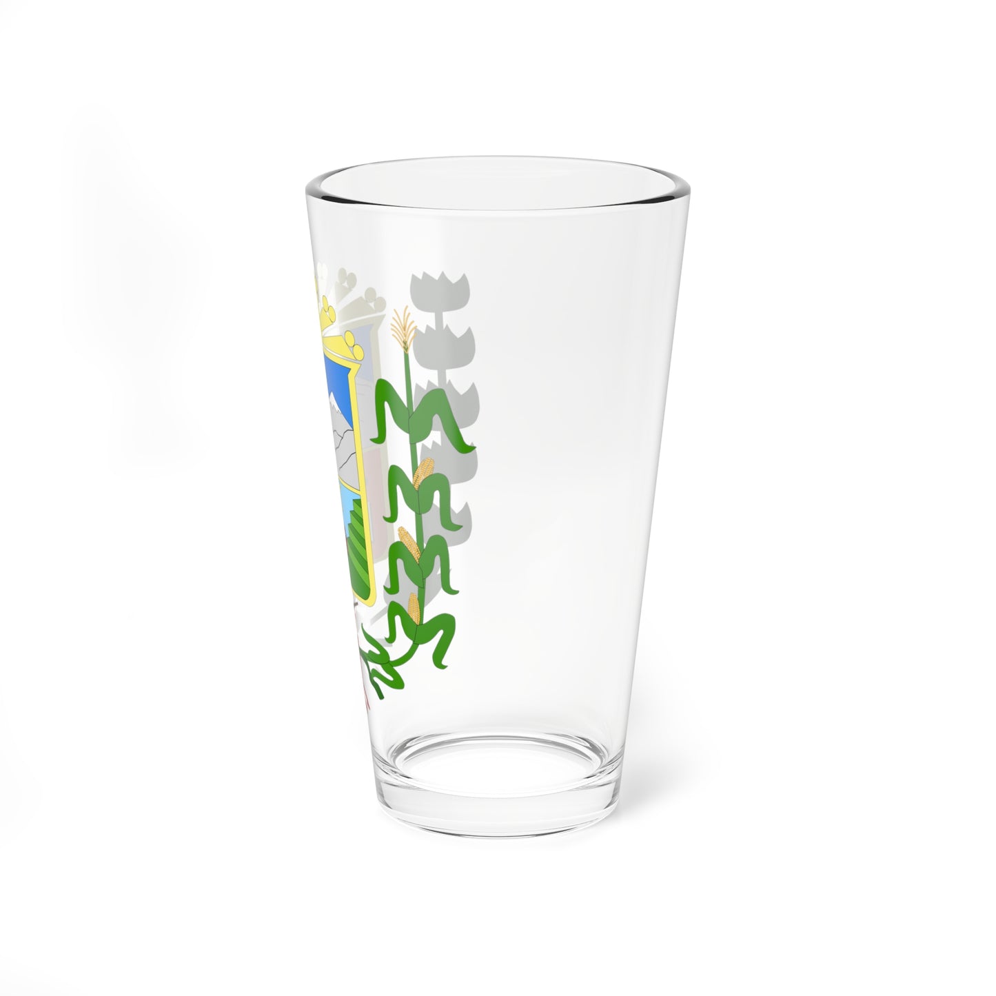 Escudo del distrito de Puquina (Peru) (Coat of Arms) Pint Glass 16oz