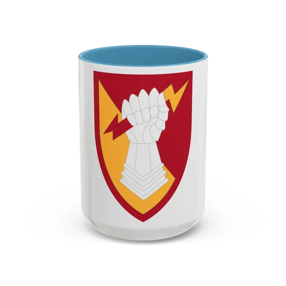 38th Air Defense Artillery Brigade (U.S. Army) Accent Coffee Mug 15oz Light Blue - Go Mug Yourself