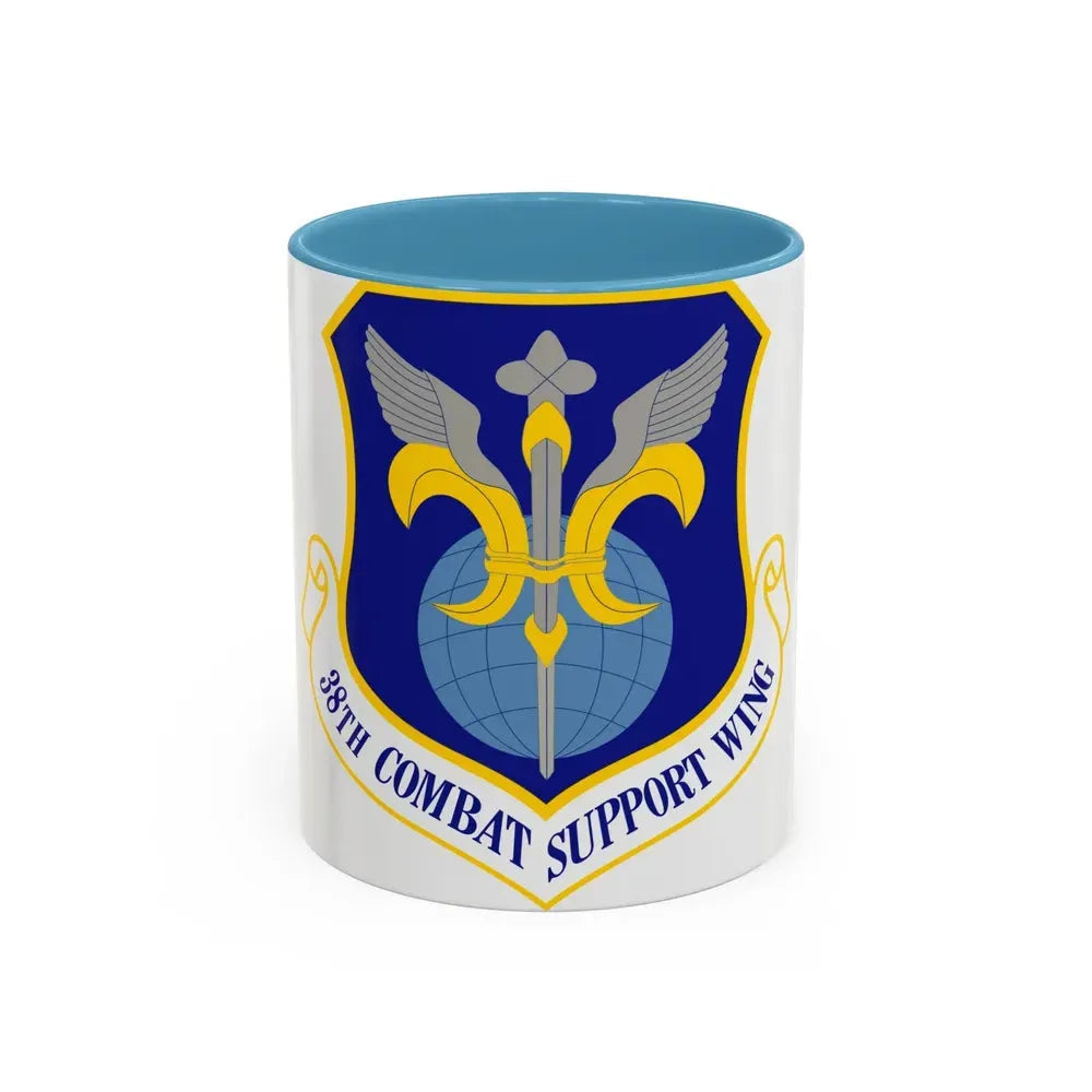 38th Combat Support Wing (U.S. Air Force) Accent Coffee Mug 11oz Light Blue - Go Mug Yourself