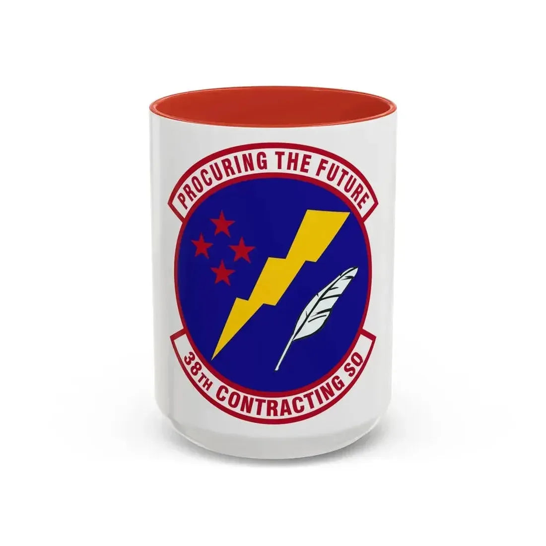 38th Contracting Squadron (U.S. Air Force) Accent Coffee Mug 15oz Red - Go Mug Yourself