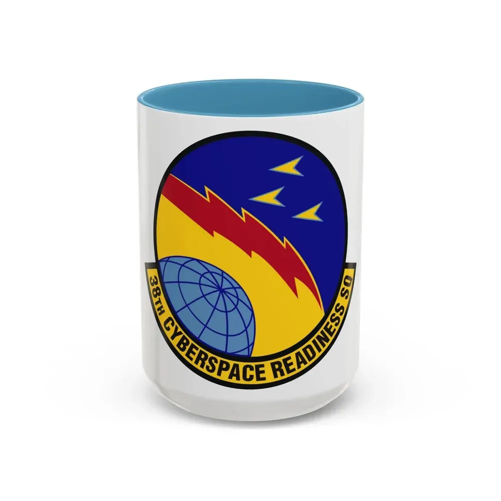 38th Cyberspace Readiness Squadron (U.S. Air Force) Accent Coffee Mug 15oz Light Blue - Go Mug Yourself