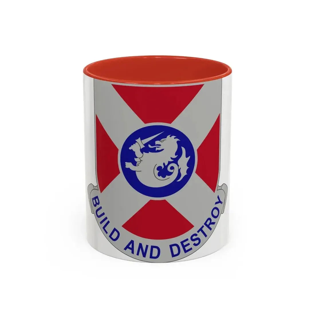 391 Engineer Battalion (U.S. Army) Accent Coffee Mug 11oz Red - Go Mug Yourself
