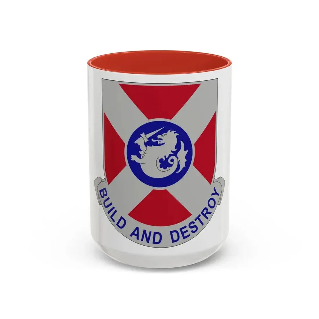 391 Engineer Battalion (U.S. Army) Accent Coffee Mug 15oz Red - Go Mug Yourself