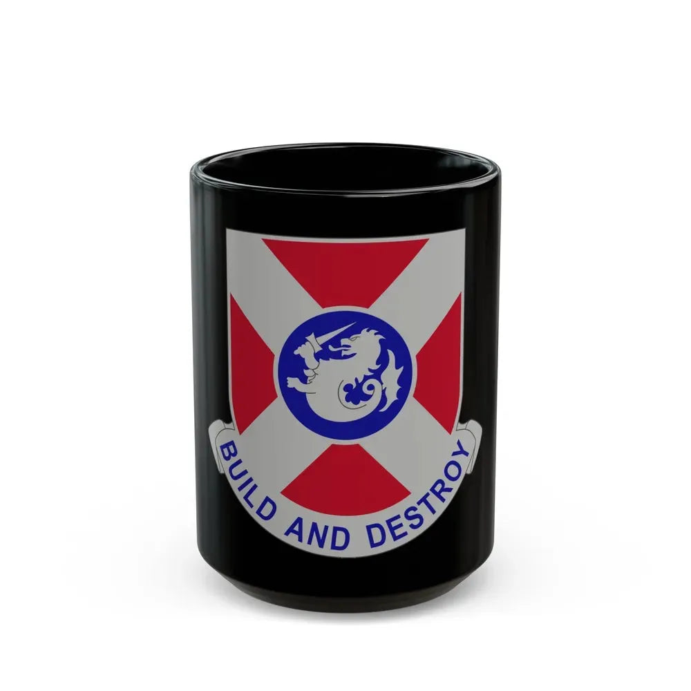 391 Engineer Battalion (U.S. Army) Black Coffee Mug 15oz - Go Mug Yourself