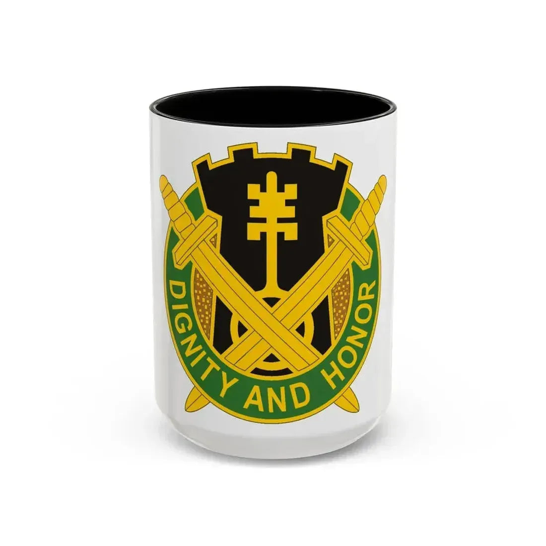 391 Military Police Battalion (U.S. Army) Accent Coffee Mug 15oz Black - Go Mug Yourself