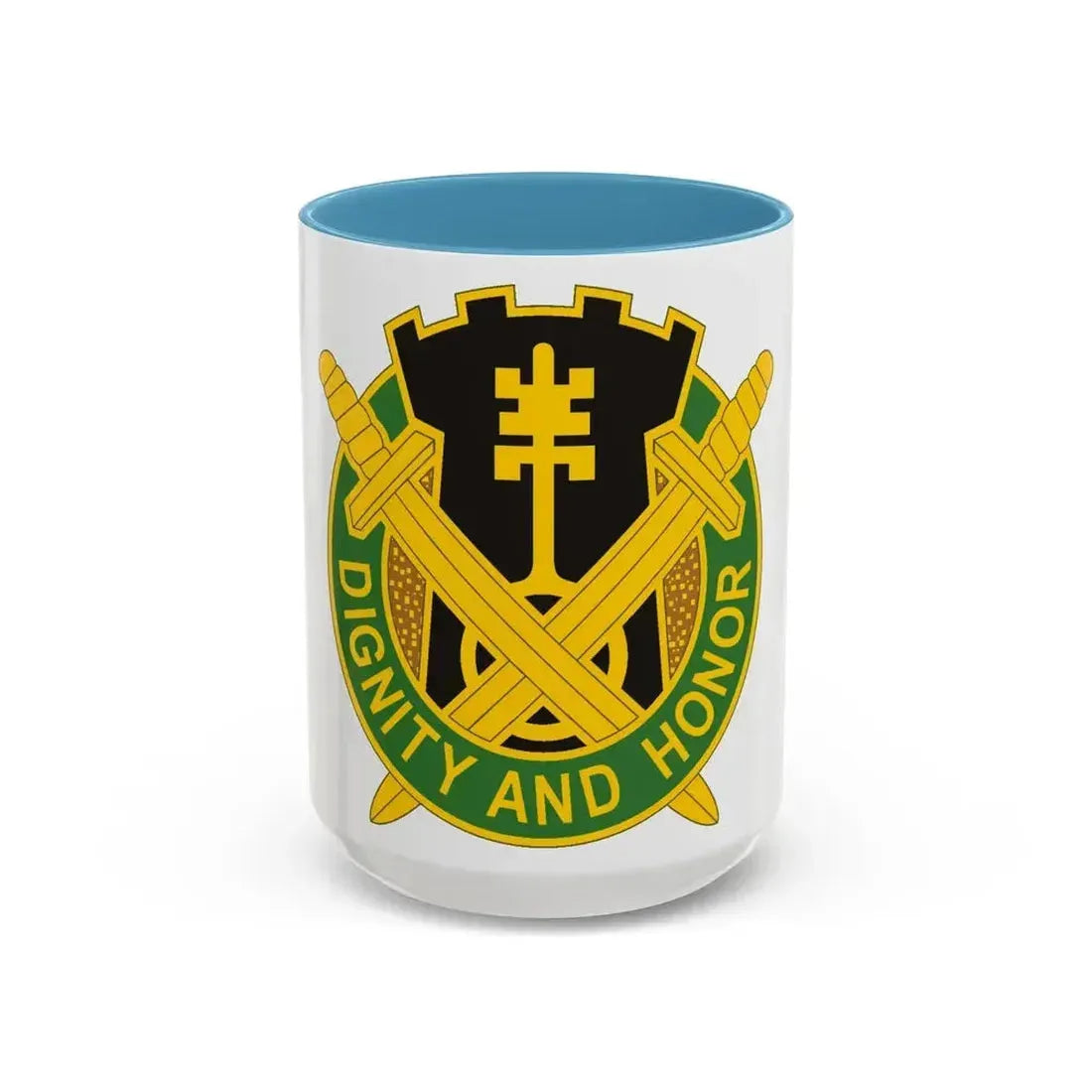 391 Military Police Battalion (U.S. Army) Accent Coffee Mug 15oz Light Blue - Go Mug Yourself