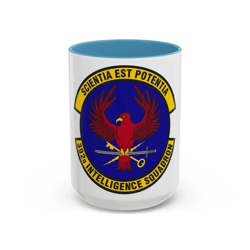392 Intelligence Squadron ACC (U.S. Air Force) Accent Coffee Mug 15oz Light Blue - Go Mug Yourself