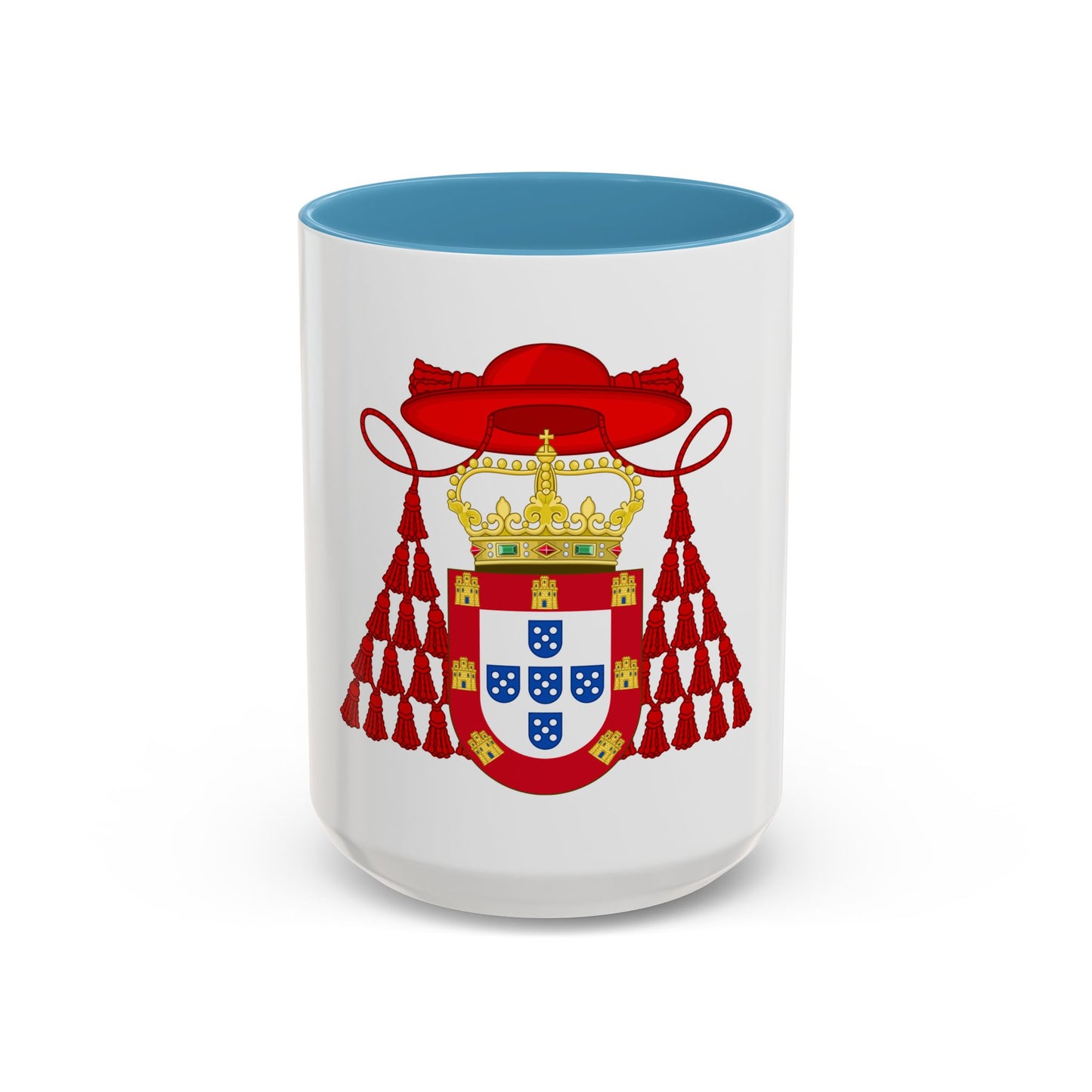 Ornamented Royal Coat of Arms of Cardinal Henry I of Portugal - Accent Coffee Mug