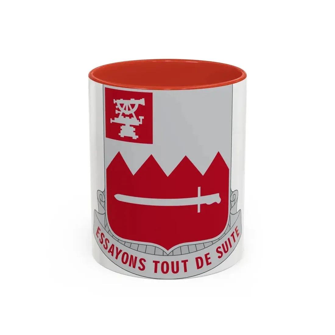 397 Engineer Battalion (U.S. Army) Accent Coffee Mug 11oz Red - Go Mug Yourself