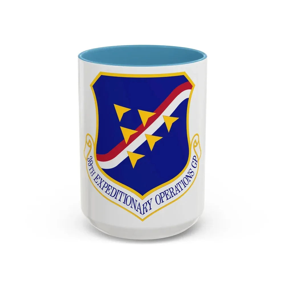 39th Expeditionary Operations Group (U.S. Air Force) Accent Coffee Mug 15oz Light Blue - Go Mug Yourself