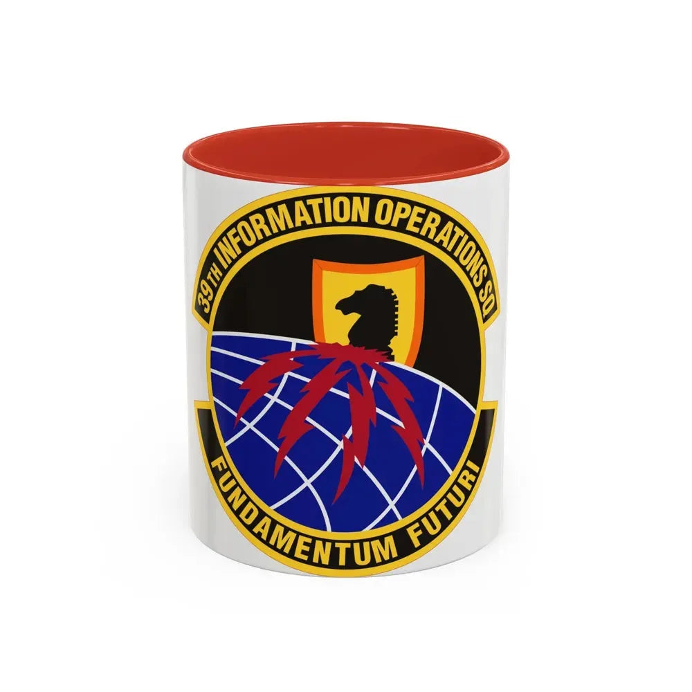 39th Information Operations Squadron (U.S. Air Force) Accent Coffee Mug 11oz Red - Go Mug Yourself