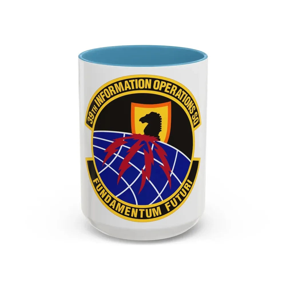 39th Information Operations Squadron (U.S. Air Force) Accent Coffee Mug 15oz Light Blue - Go Mug Yourself