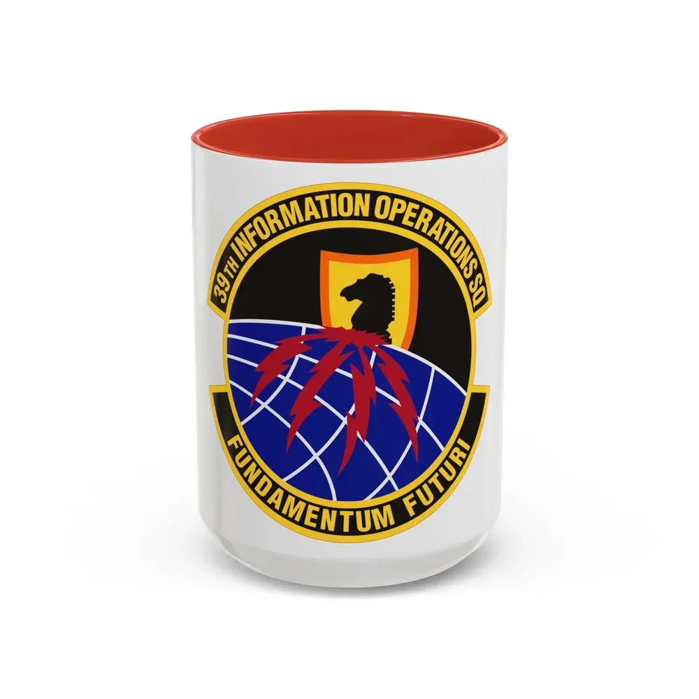 39th Information Operations Squadron (U.S. Air Force) Accent Coffee Mug 15oz Red - Go Mug Yourself