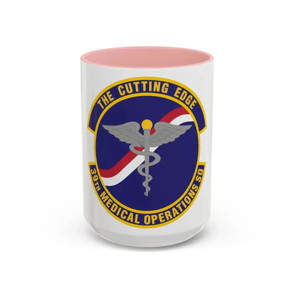 39th Medical Operations Squadron (U.S. Air Force) Accent Coffee Mug 15oz Pink - Go Mug Yourself