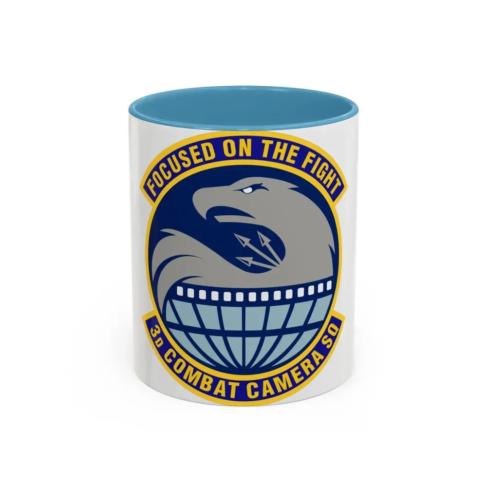 3d Combat Camera Squadron (U.S. Air Force) Accent Coffee Mug 11oz Light Blue - Go Mug Yourself