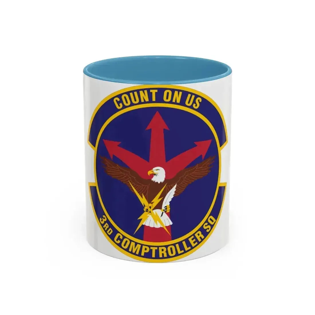 3d Comptroller Squadron (U.S. Air Force) Accent Coffee Mug 11oz Light Blue - Go Mug Yourself