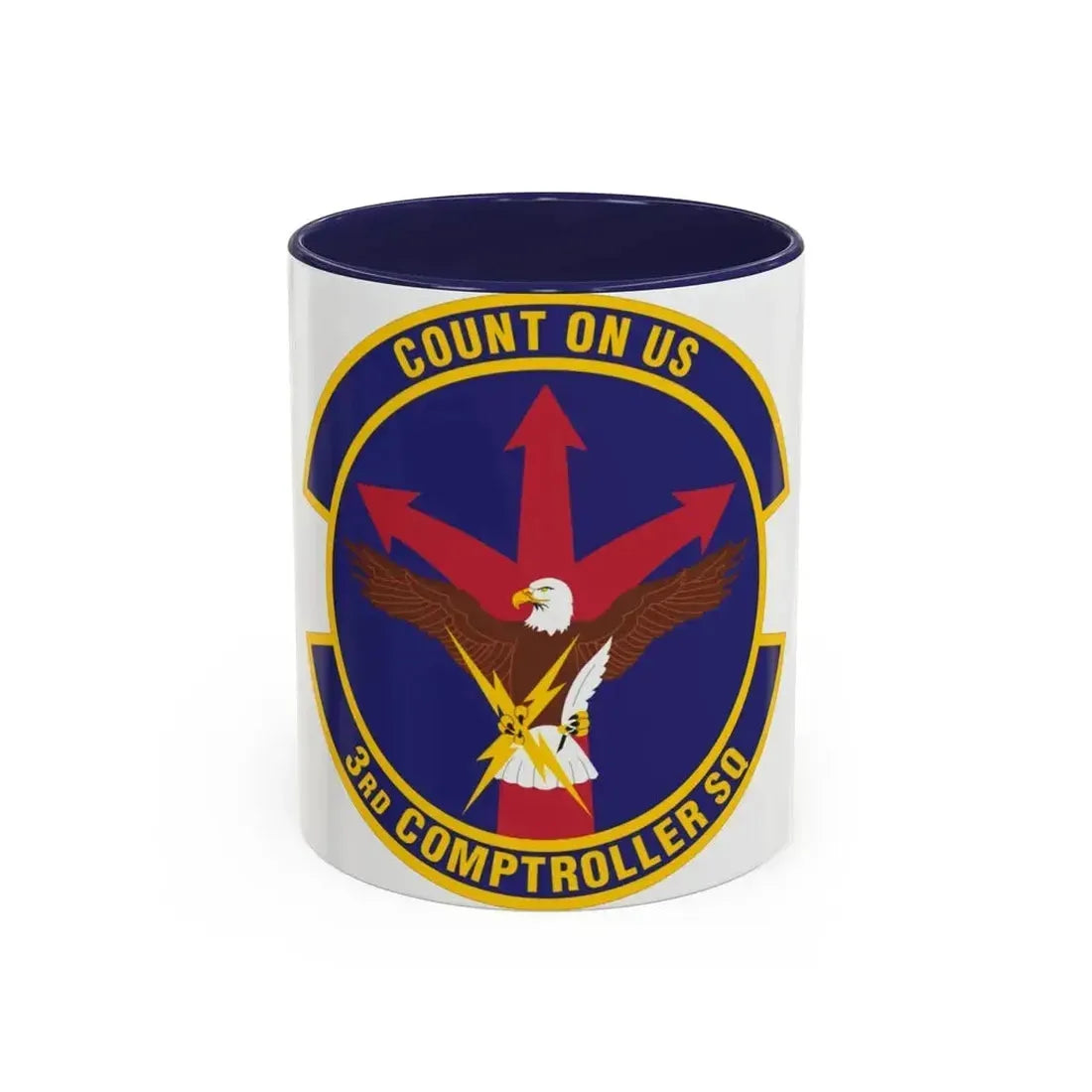 3d Comptroller Squadron (U.S. Air Force) Accent Coffee Mug 11oz Navy - Go Mug Yourself