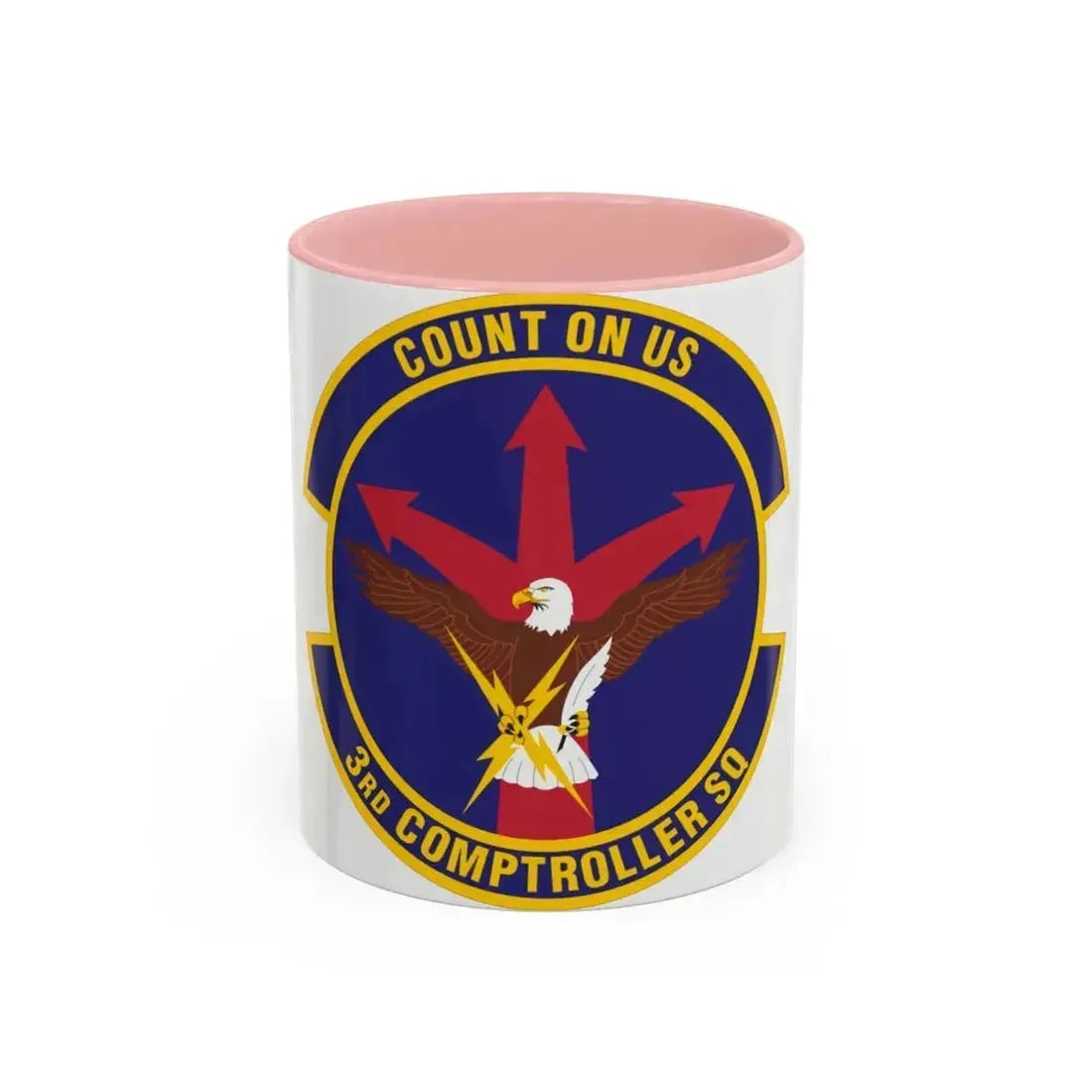 3d Comptroller Squadron (U.S. Air Force) Accent Coffee Mug 11oz Pink - Go Mug Yourself