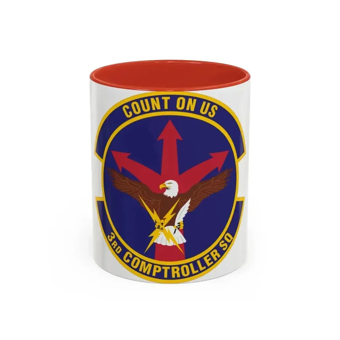 3d Comptroller Squadron (U.S. Air Force) Accent Coffee Mug 11oz Red - Go Mug Yourself