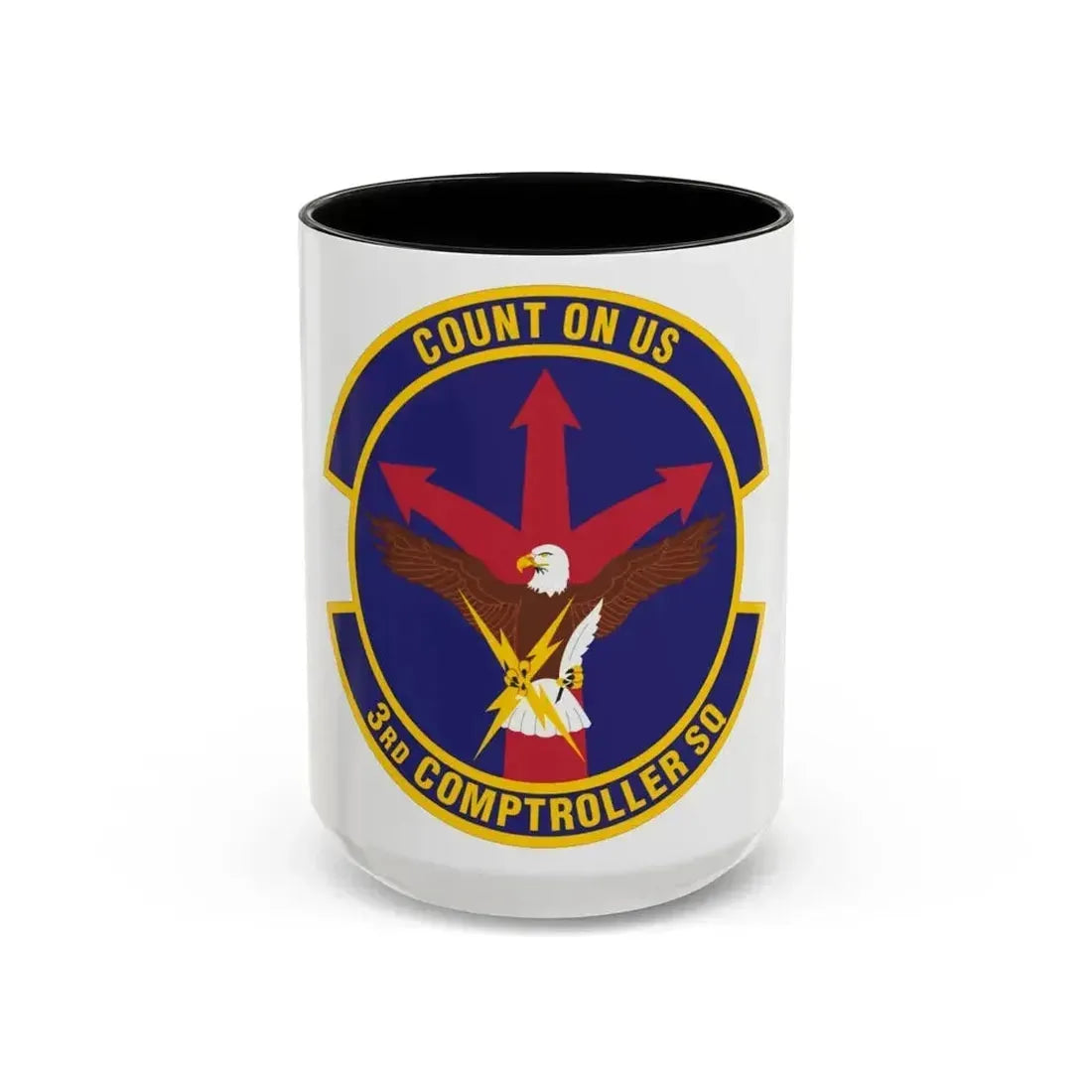 3d Comptroller Squadron (U.S. Air Force) Accent Coffee Mug 15oz Black - Go Mug Yourself