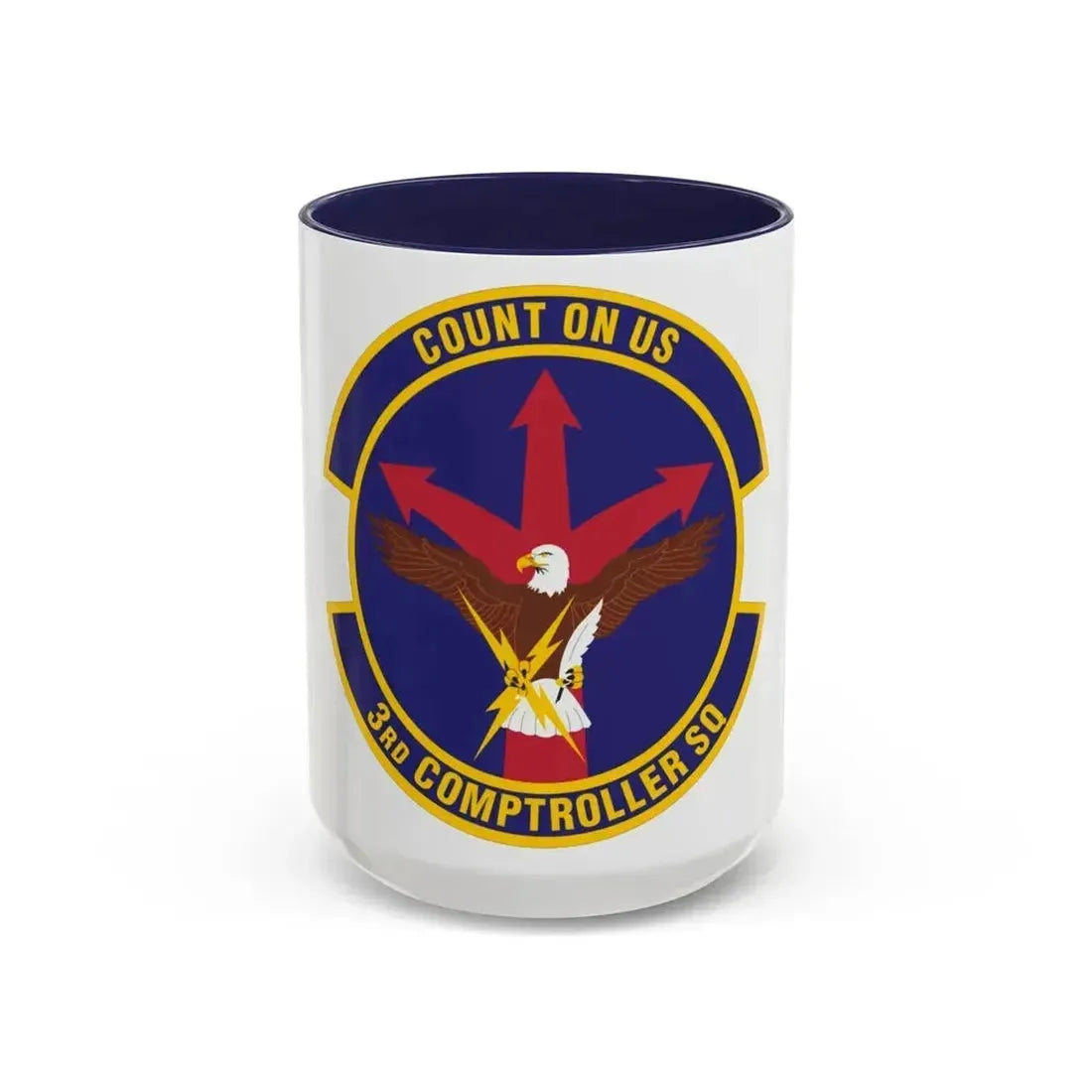 3d Comptroller Squadron (U.S. Air Force) Accent Coffee Mug 15oz Navy - Go Mug Yourself
