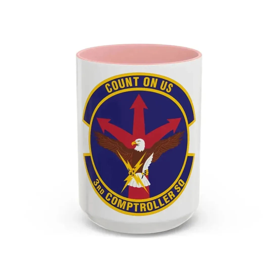 3d Comptroller Squadron (U.S. Air Force) Accent Coffee Mug 15oz Pink - Go Mug Yourself