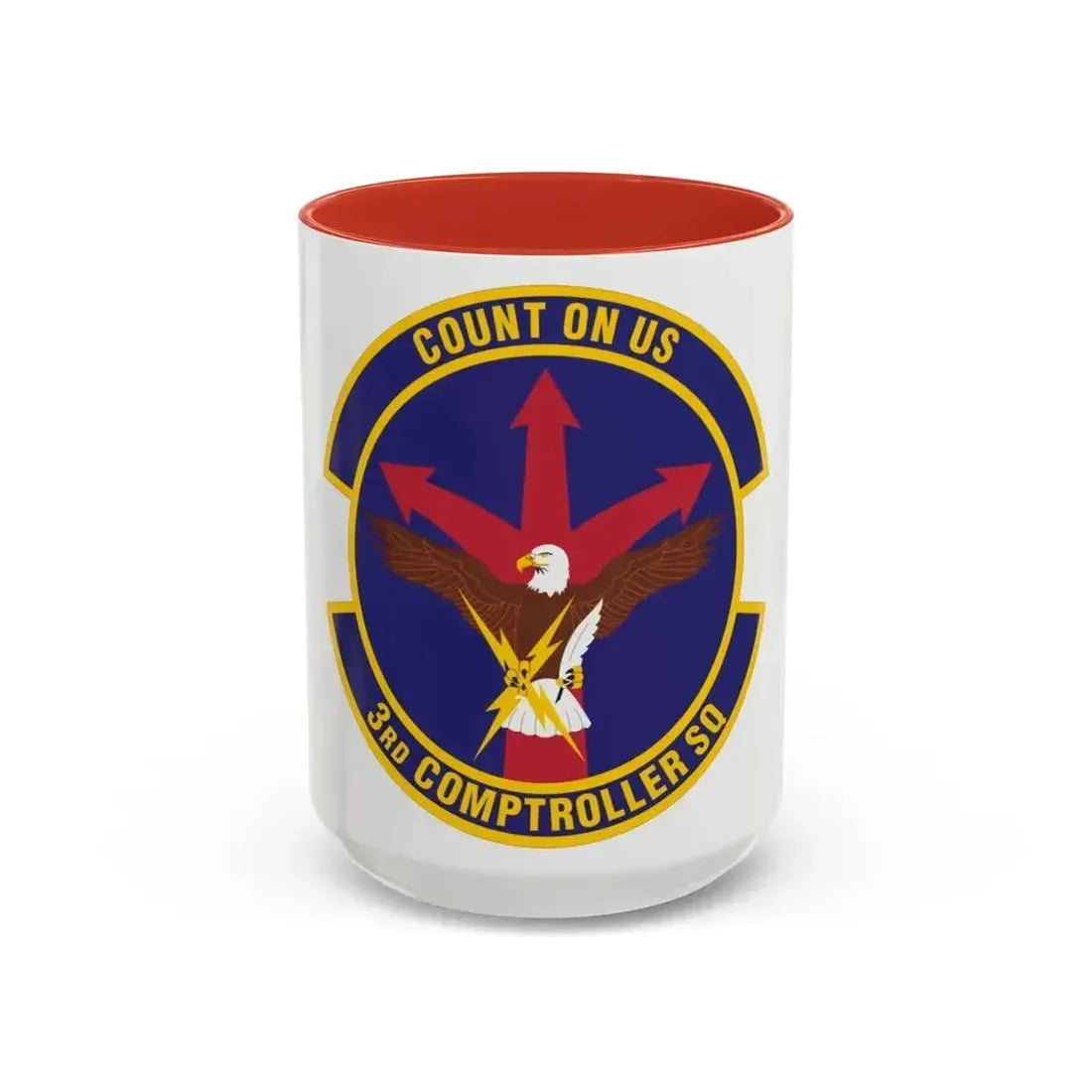 3d Comptroller Squadron (U.S. Air Force) Accent Coffee Mug 15oz Red - Go Mug Yourself