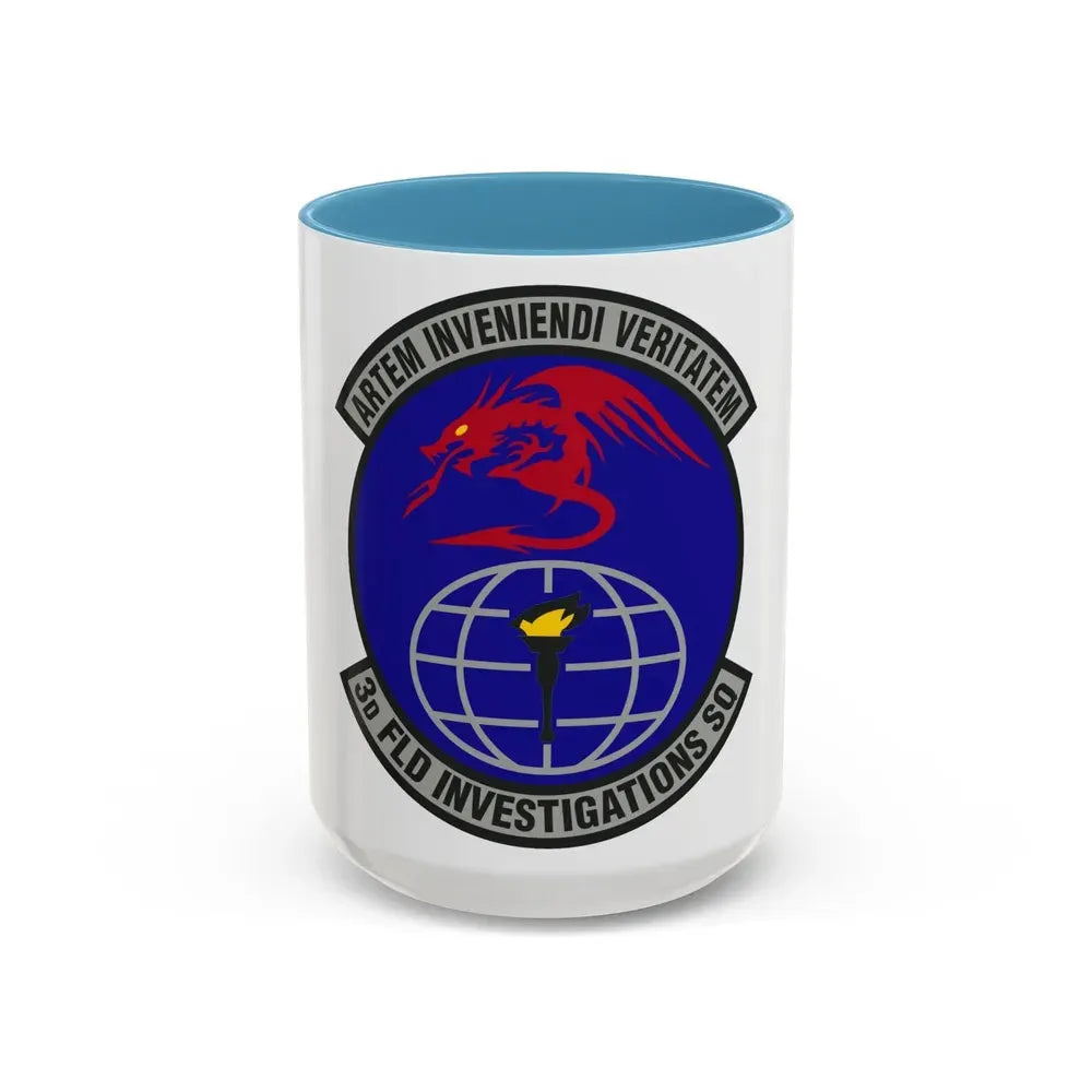 3d Field Investigations Squadron (U.S. Air Force) Accent Coffee Mug 15oz Light Blue - Go Mug Yourself