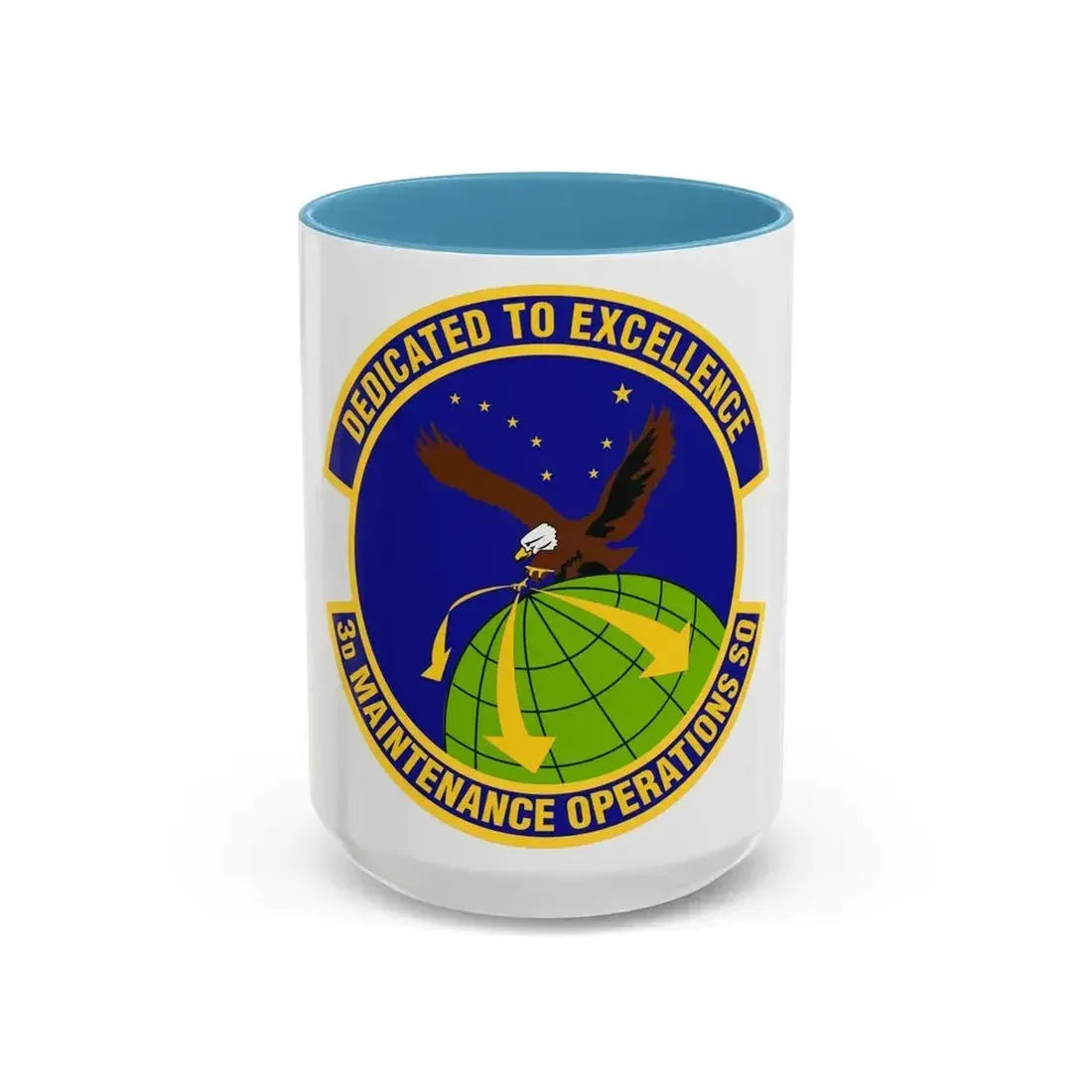 3d Maintenance Operations Squadron (U.S. Air Force) Accent Coffee Mug 15oz Light Blue - Go Mug Yourself