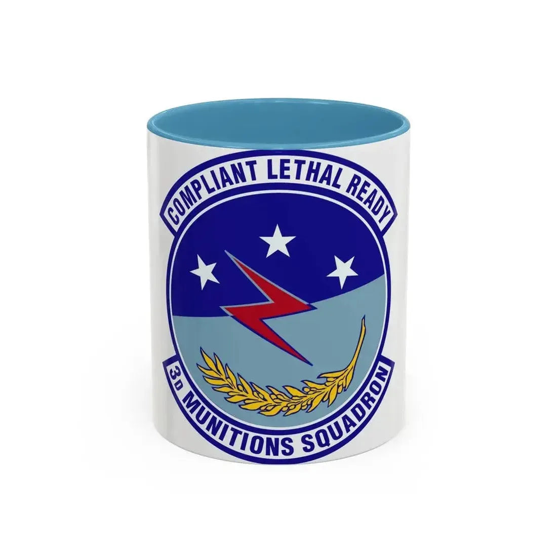 3d Munitions Squadron (U.S. Air Force) Accent Coffee Mug 11oz Light Blue - Go Mug Yourself