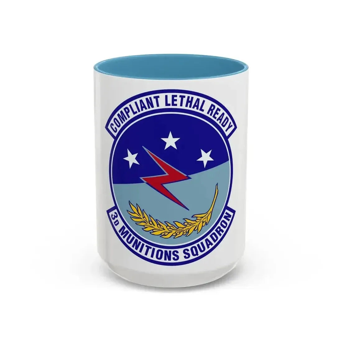 3d Munitions Squadron (U.S. Air Force) Accent Coffee Mug 15oz Light Blue - Go Mug Yourself