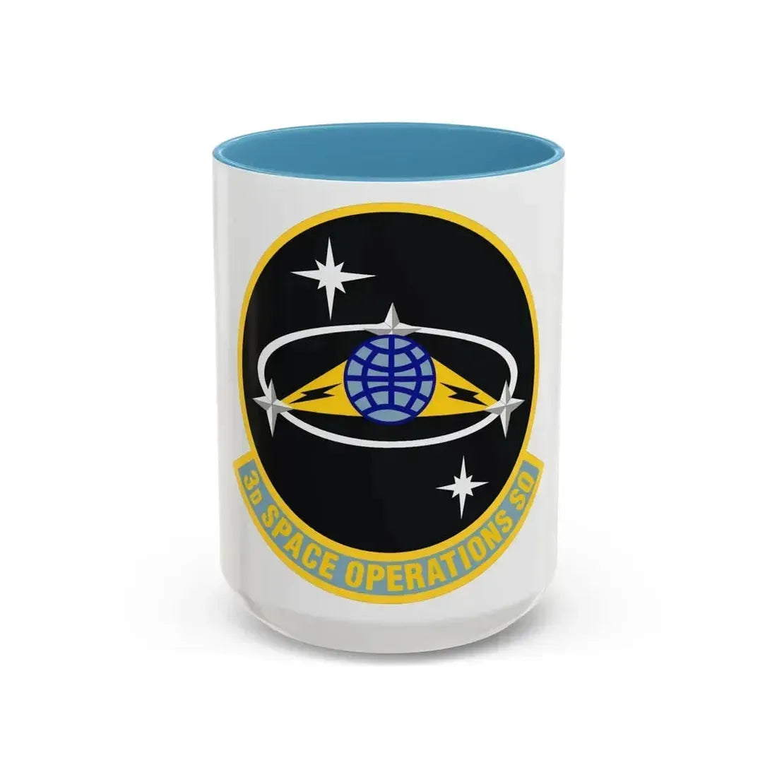 3d Space Operations Squadron (U.S. Air Force) Accent Coffee Mug 15oz Light Blue - Go Mug Yourself