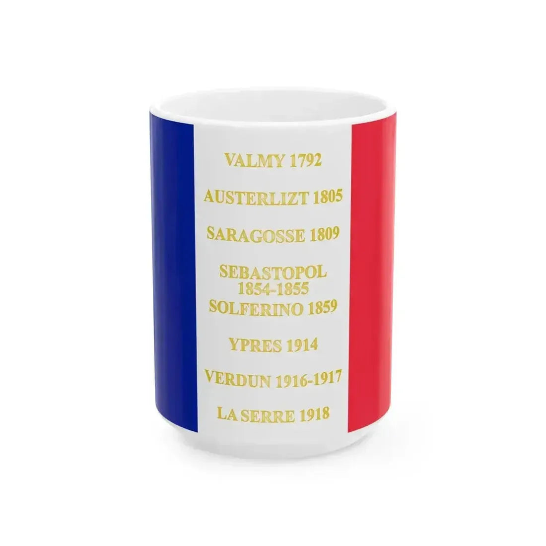 3e regiment dartillerie France-drapeau (France) White Coffee Mug 15oz - Go Mug Yourself
