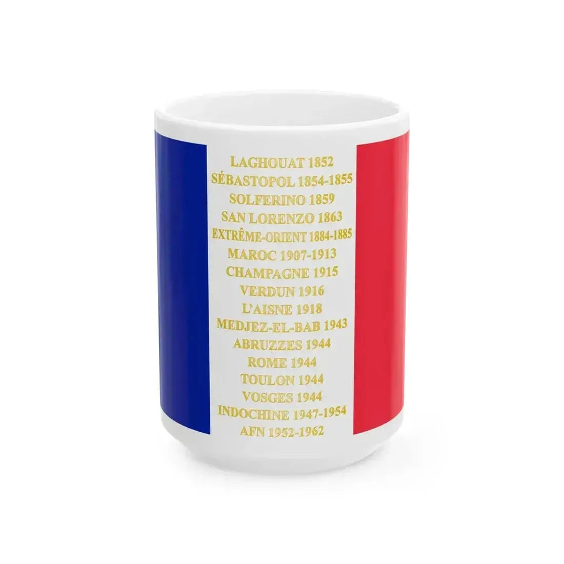 3e regiment de tirailleurs algeriens - drapeau (France) White Coffee Mug 15oz - Go Mug Yourself