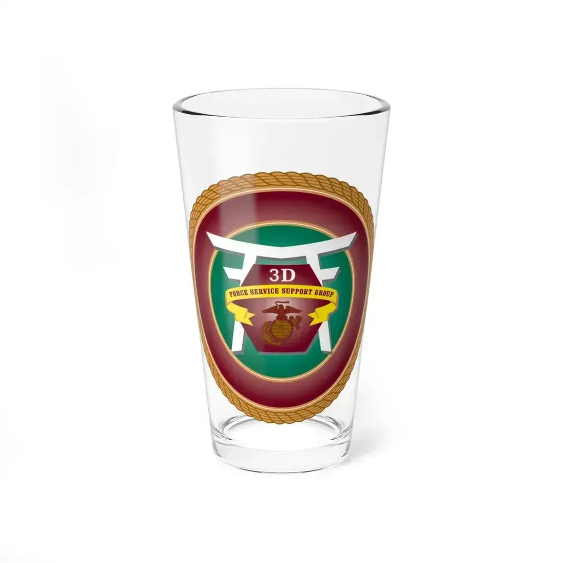 3rd Force Service Support Group 3D FSSG (USMC) Pint Glass 16oz 16oz - Go Mug Yourself
