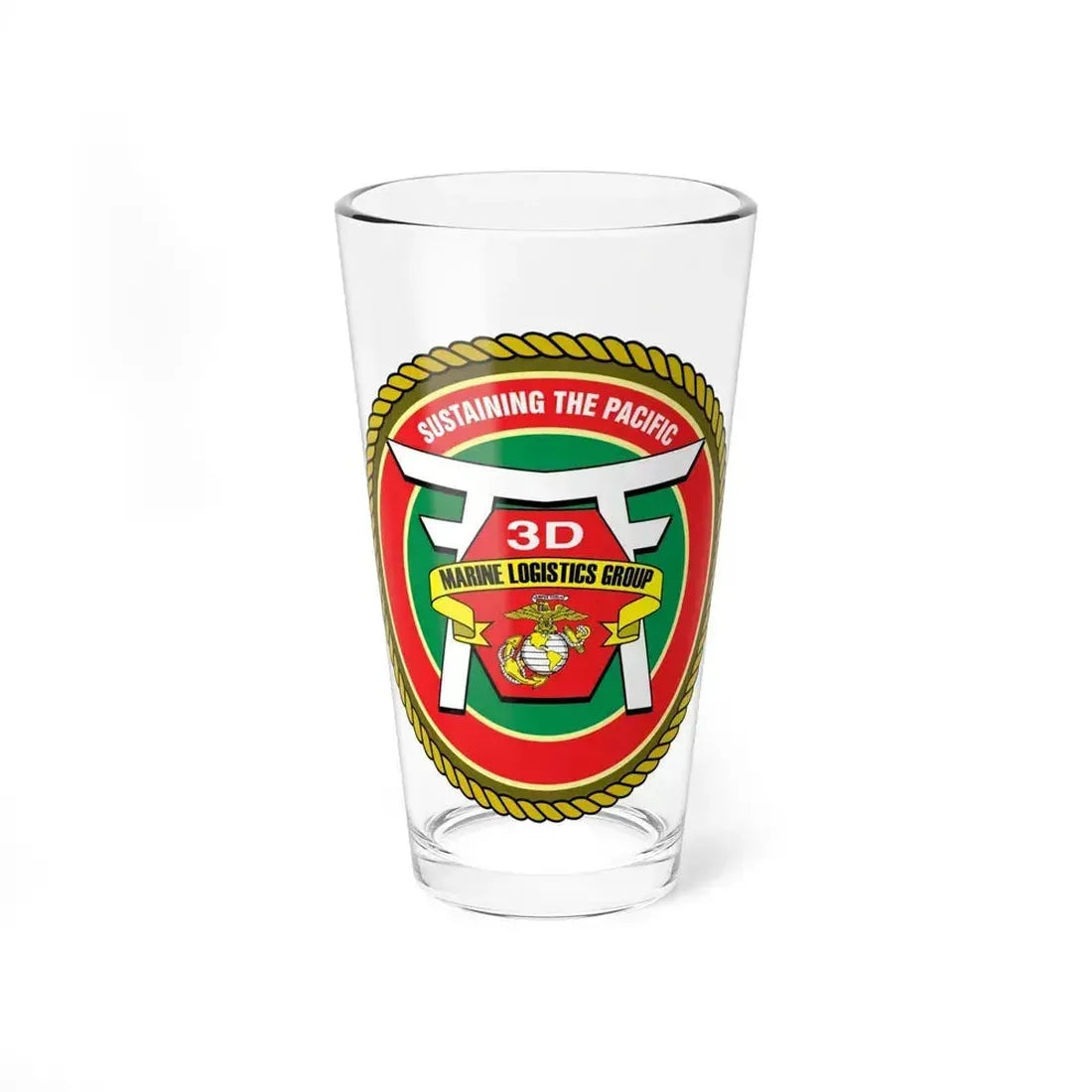 3rd Marines Logistics Group (USMC) Pint Glass 16oz 16oz - Go Mug Yourself