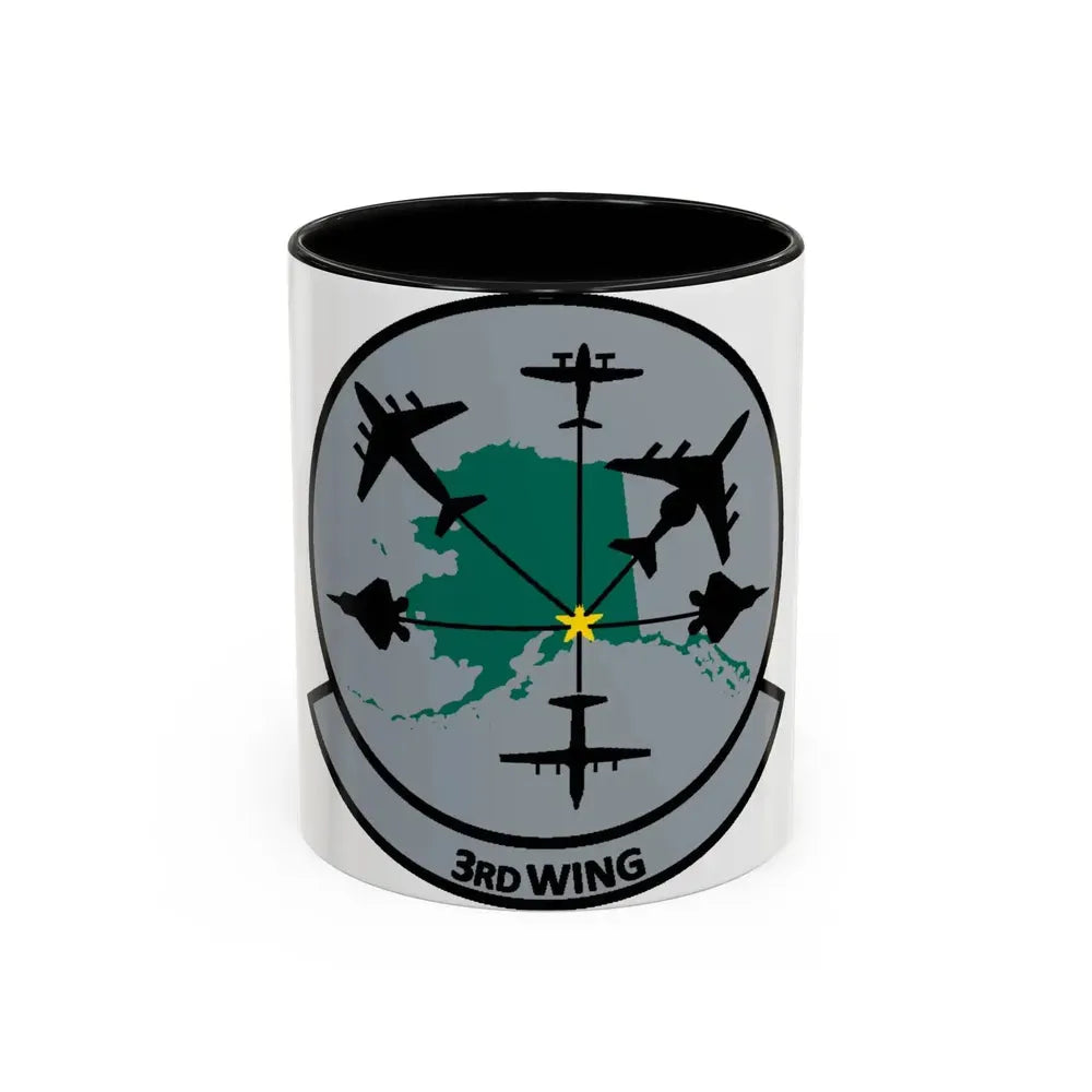 3rd Wing v2 (U.S. Air Force) Accent Coffee Mug 11oz Black - Go Mug Yourself