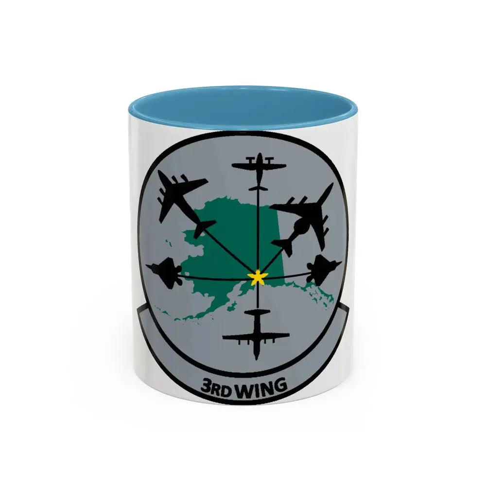 3rd Wing v2 (U.S. Air Force) Accent Coffee Mug 11oz Light Blue - Go Mug Yourself