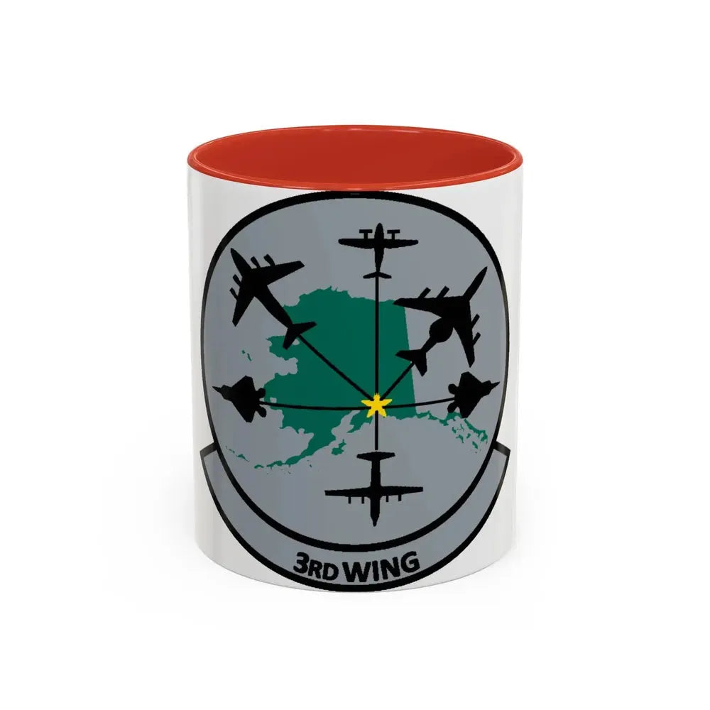 3rd Wing v2 (U.S. Air Force) Accent Coffee Mug 11oz Red - Go Mug Yourself
