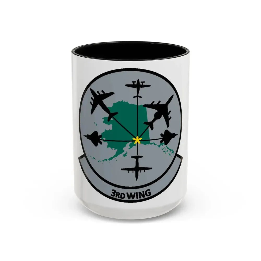 3rd Wing v2 (U.S. Air Force) Accent Coffee Mug 15oz Black - Go Mug Yourself