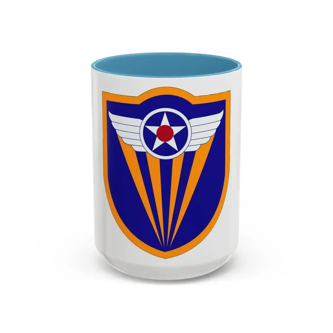 4 Air Force (U.S. Army) Accent Coffee Mug 15oz Light Blue - Go Mug Yourself