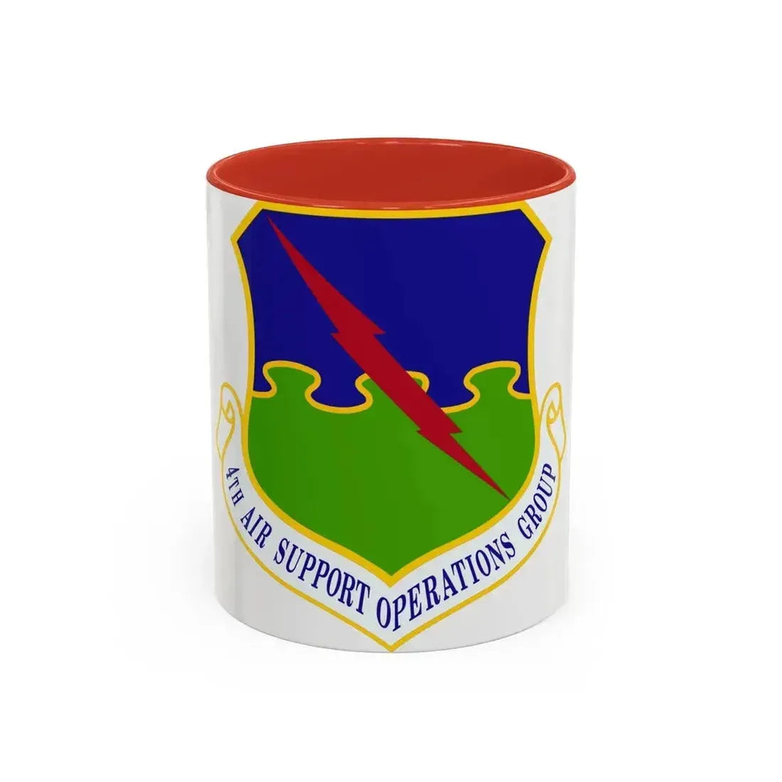4 Air Support Operations Group USAFE (U.S. Air Force) Accent Coffee Mug 11oz Red - Go Mug Yourself