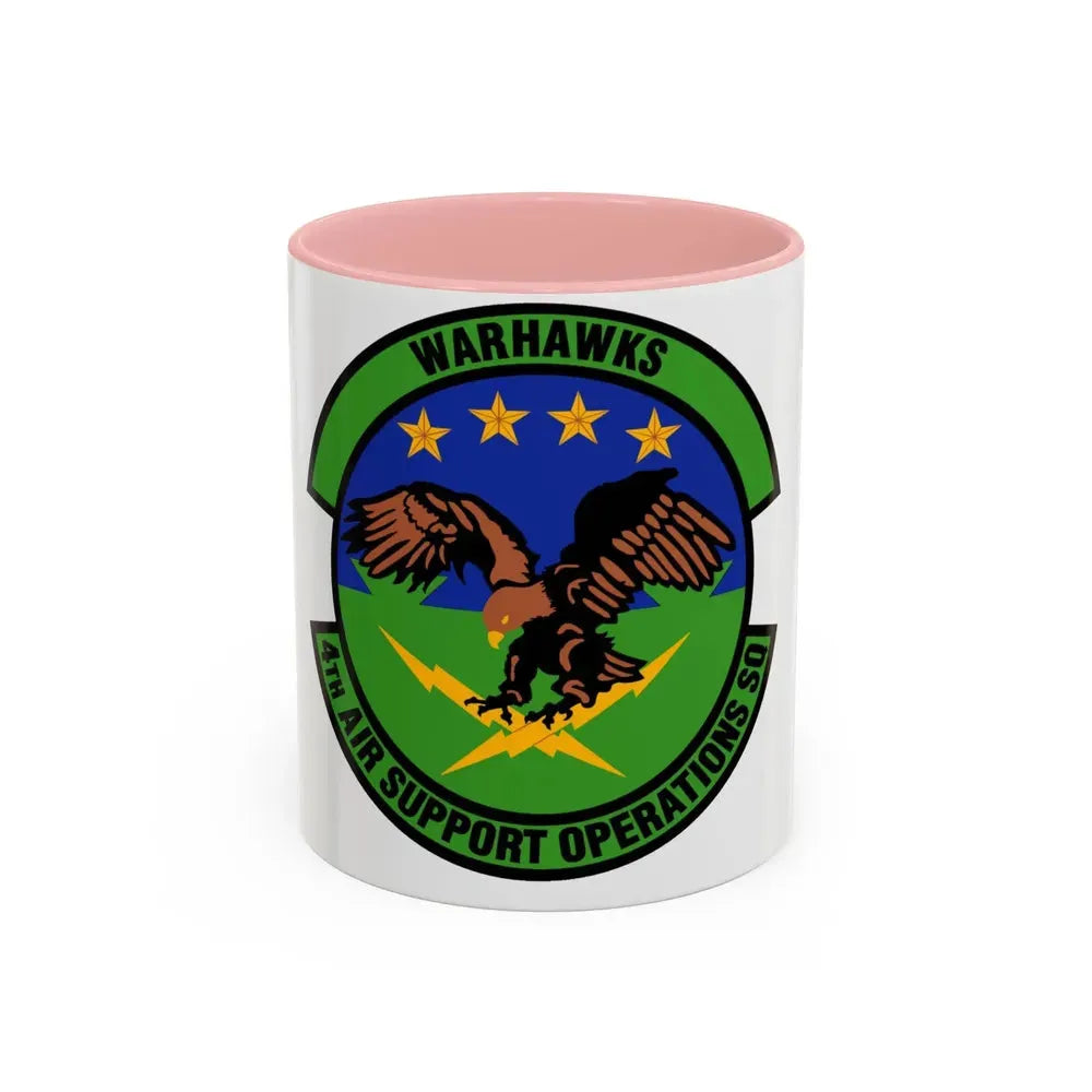 4 Air Support Operations Sq USAFE (U.S. Air Force) Accent Coffee Mug 11oz Pink - Go Mug Yourself