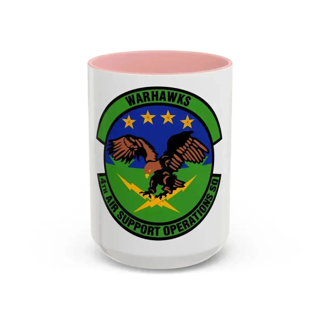 4 Air Support Operations Sq USAFE (U.S. Air Force) Accent Coffee Mug 15oz Pink - Go Mug Yourself
