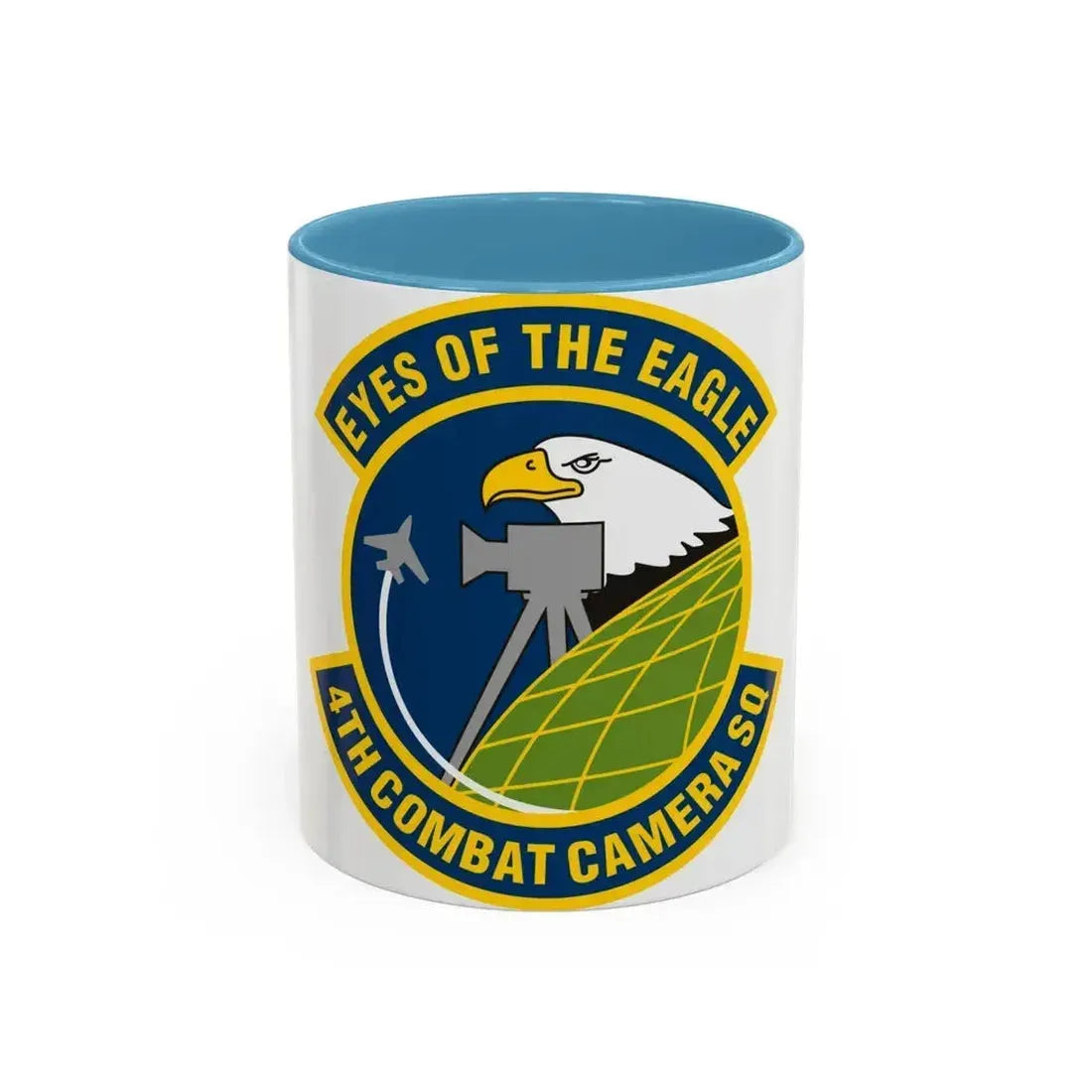 4 Combat Camera Squadron (U.S. Air Force) Accent Coffee Mug 11oz Light Blue - Go Mug Yourself