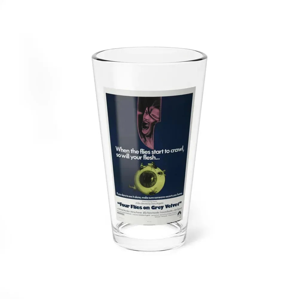 4 FLIES ON GREY VELVET 1971 Movie Poster - Pint Glass 16oz 16oz - Go Mug Yourself